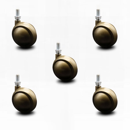 Service Caster 2.5 Inch Windsor Antique Metal Ball Caster - 3/8 Inch Threaded Stem, 5PK SCC-TS01S25-DCS-WA-381634-5